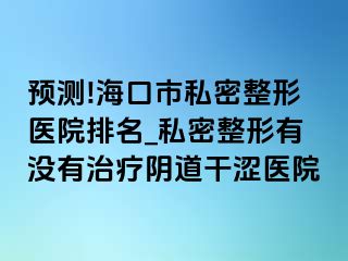 预测!海口市私密整形医院排名_私密整形有没有治疗阴道干涩医院